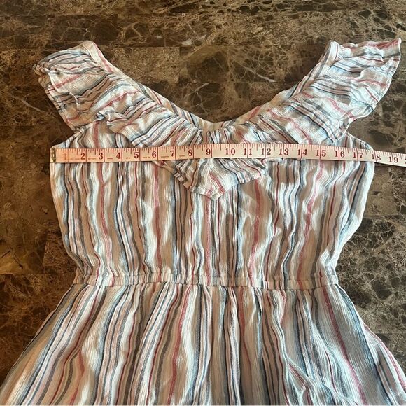 AMERICAN EAGLE Romper Women’s Size Medium white double ruffle V-neck NO… - Picture 3 of 7